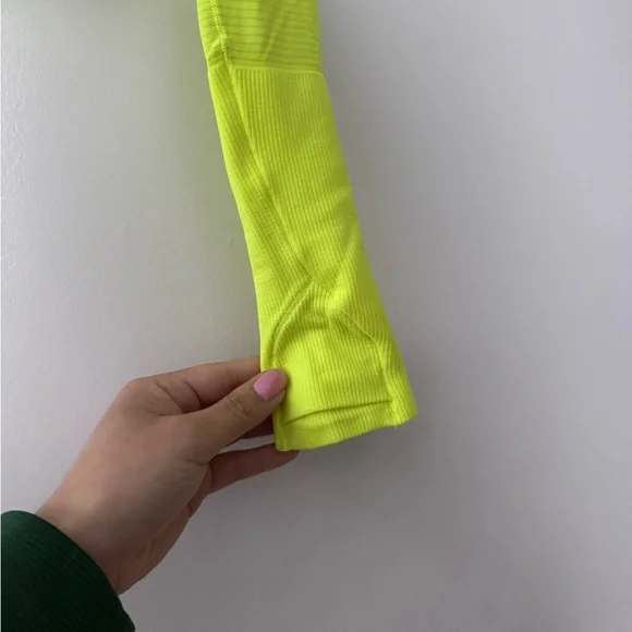 Lululemon Swiftly Tech Long Sleeve Shirt 2.0 CROPPED Highlight Yellow - Picture 3 of 9